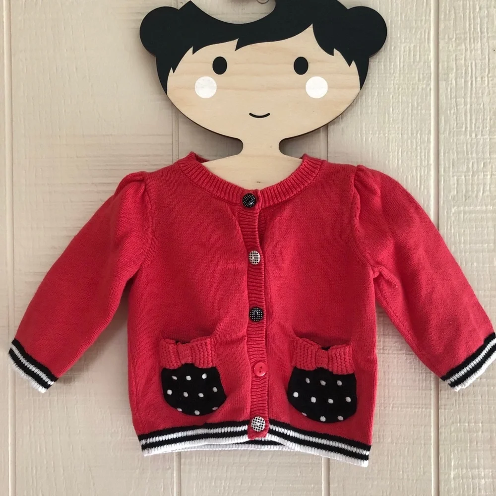 Gymboree polka dot cardigan sweater 3-6 months